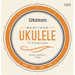 D'Addario EJ87B Ukulele Baritone Titanium